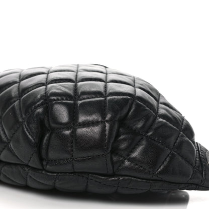 Chanel Lambskin Quilted Banane Waist Bag Fanny Pack Black 9 of 10