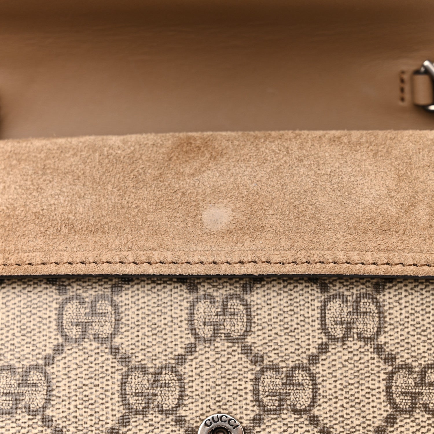 Gucci GG Supreme Monogram Super Mini Dionysus Shoulder Bag Taupe 10 of 11