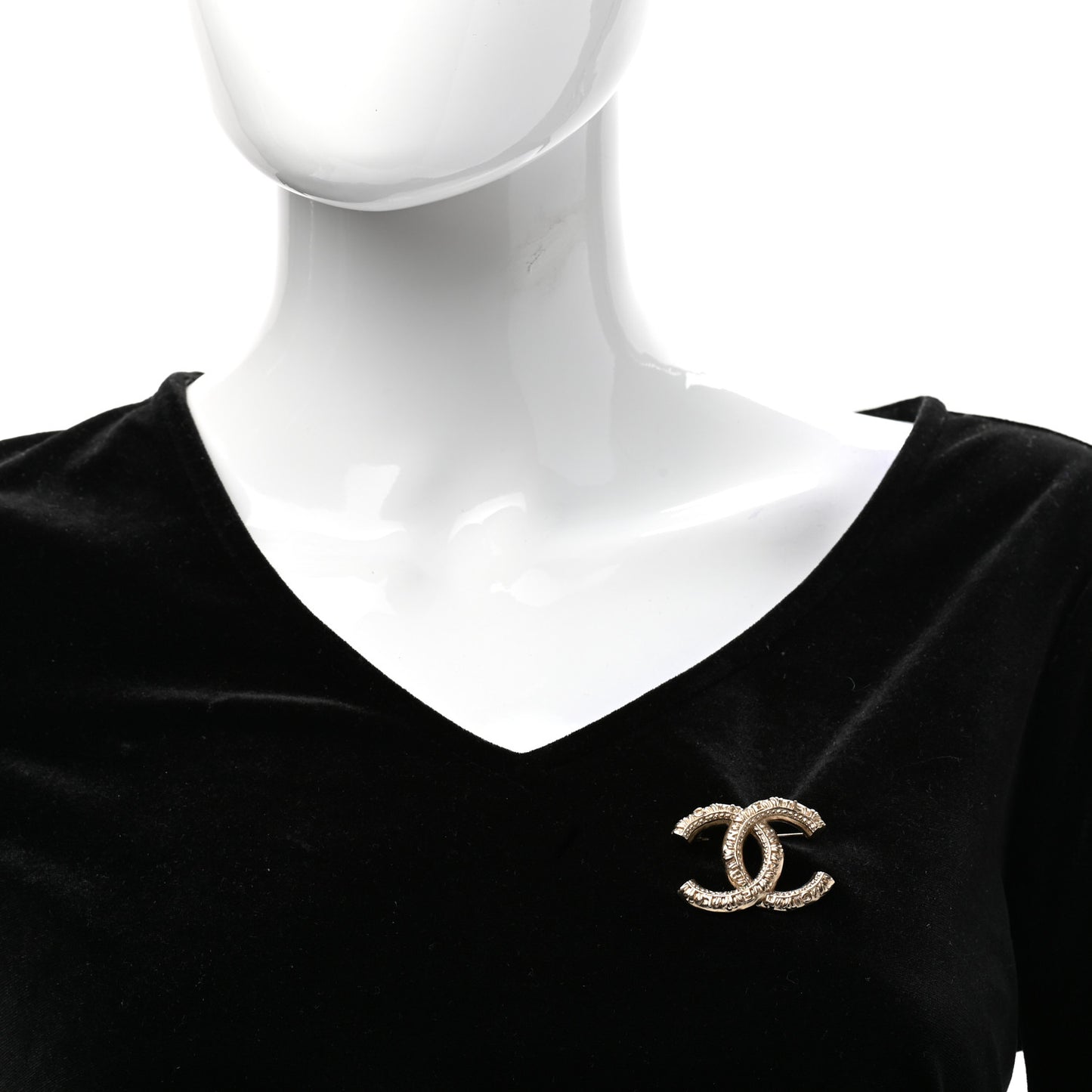 CC Logo Brooch Gold