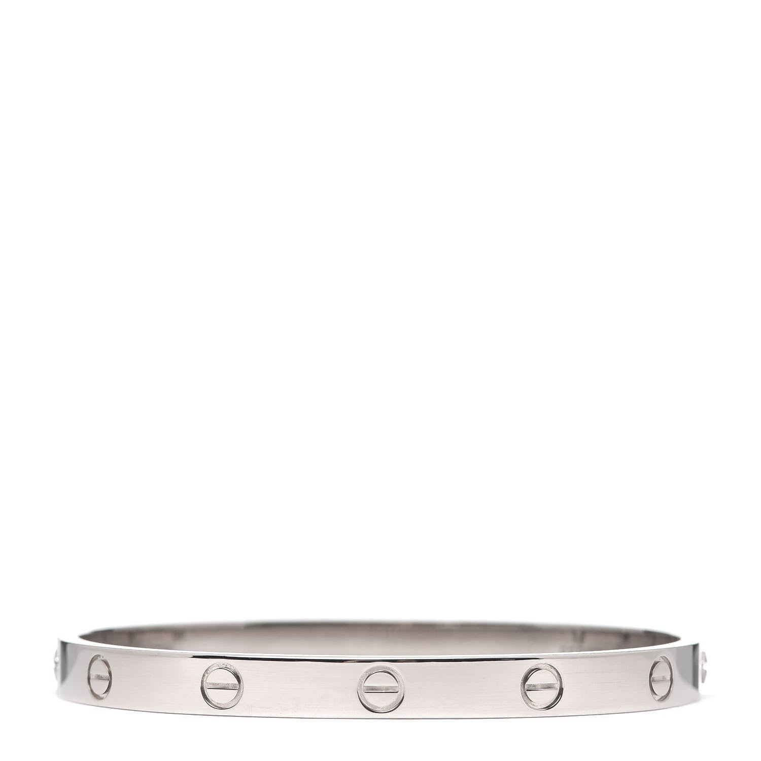 Cartier 18K White Gold LOVE Bracelet 18 3 of 5