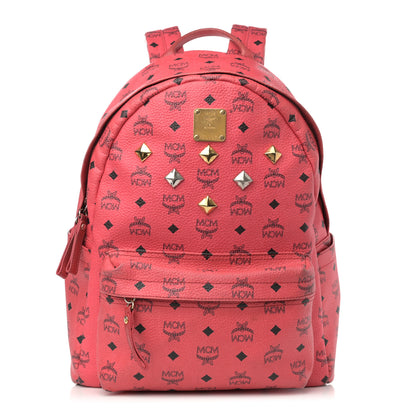 MCM Visetos Medium Sprinkle Stud Stark Backpack Corail 1 of 17