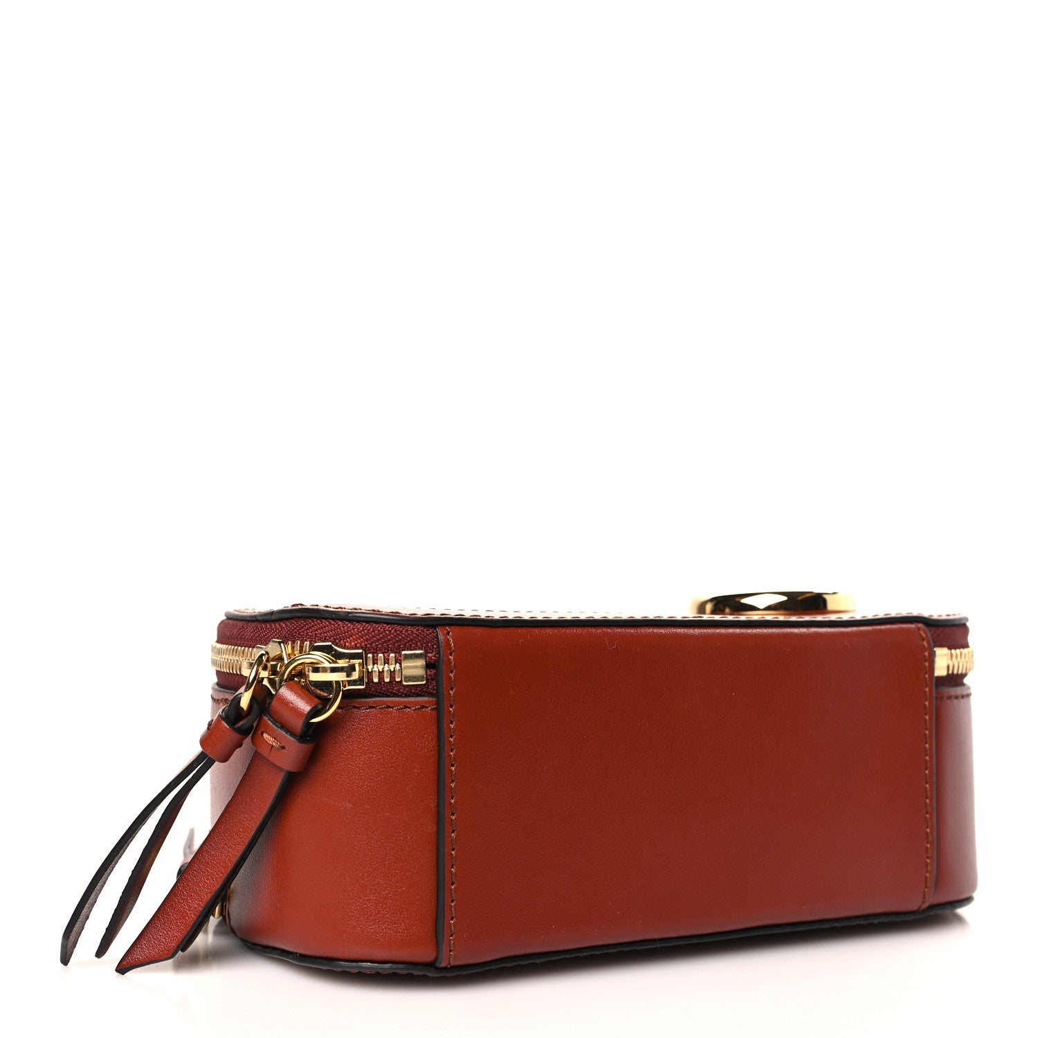 Chloe Shiny Calfskin Mini Vanity C Bag Sepia Brown 4 of 9