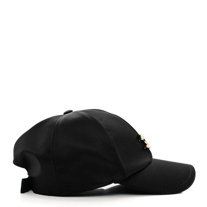 Chanel Silk Pearl CC Cap Hat Black 4 of 7