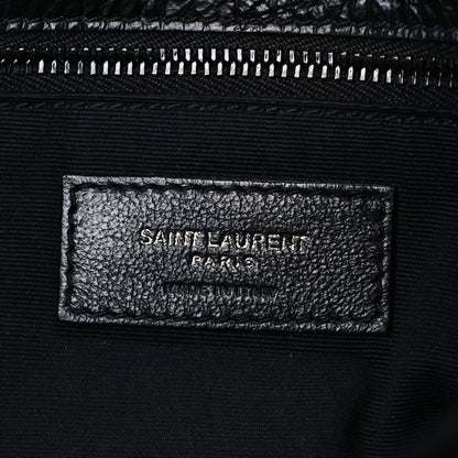 Saint Laurent Crocodile Embossed Lambskin Monogram Medium Niki Chain Satchel Black 6 of 11