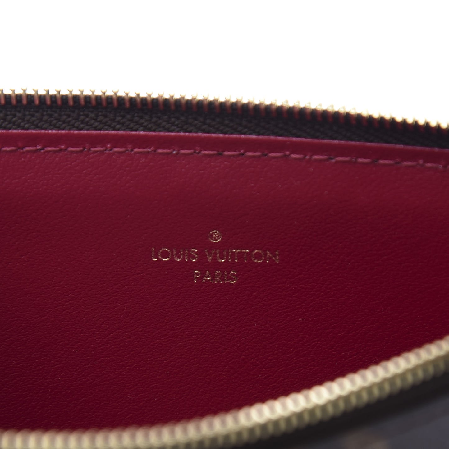 Monogram Felicie Chain Wallet Zippered Insert Fuchsia