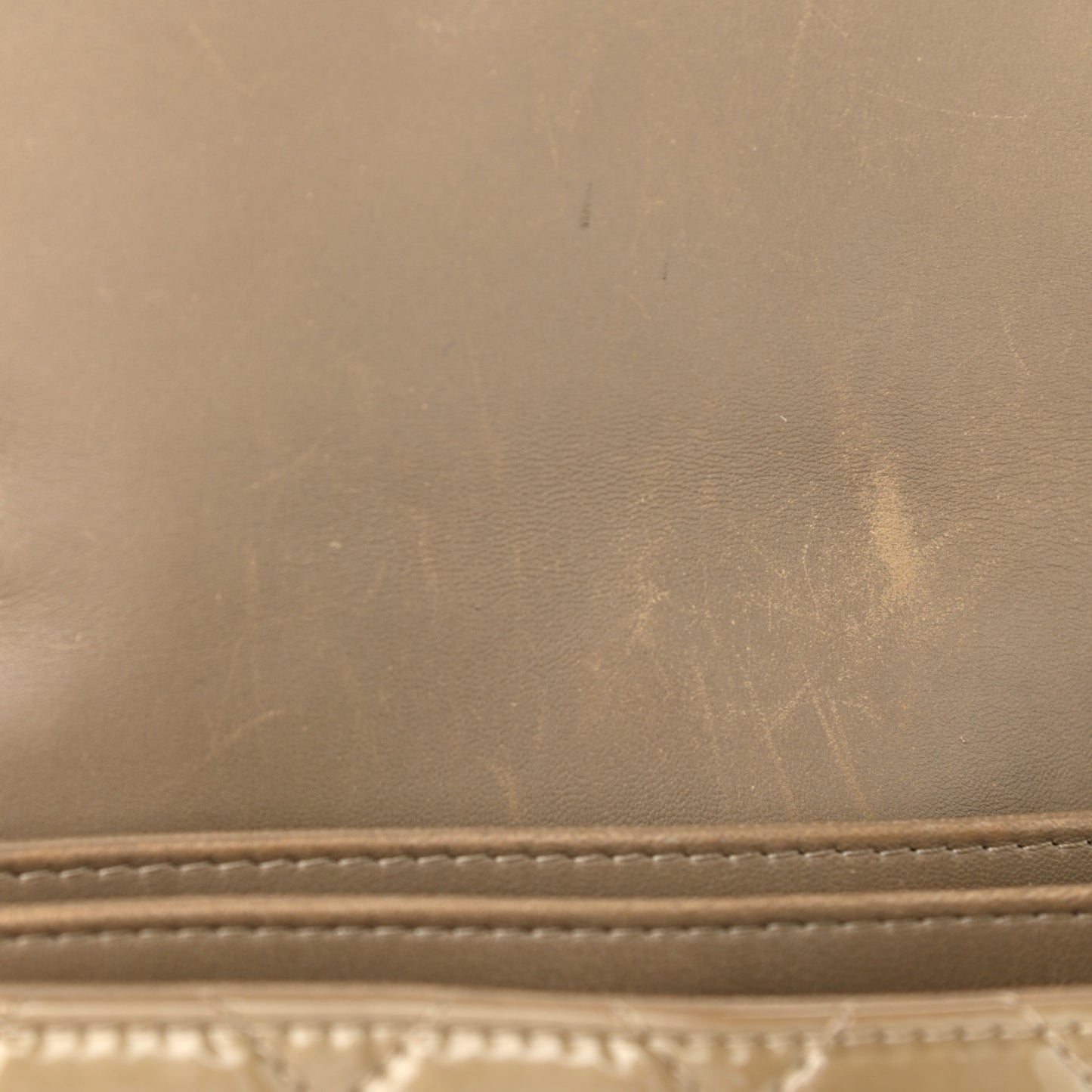 Patent Quilted 3 Jumbo Flap Light Brown