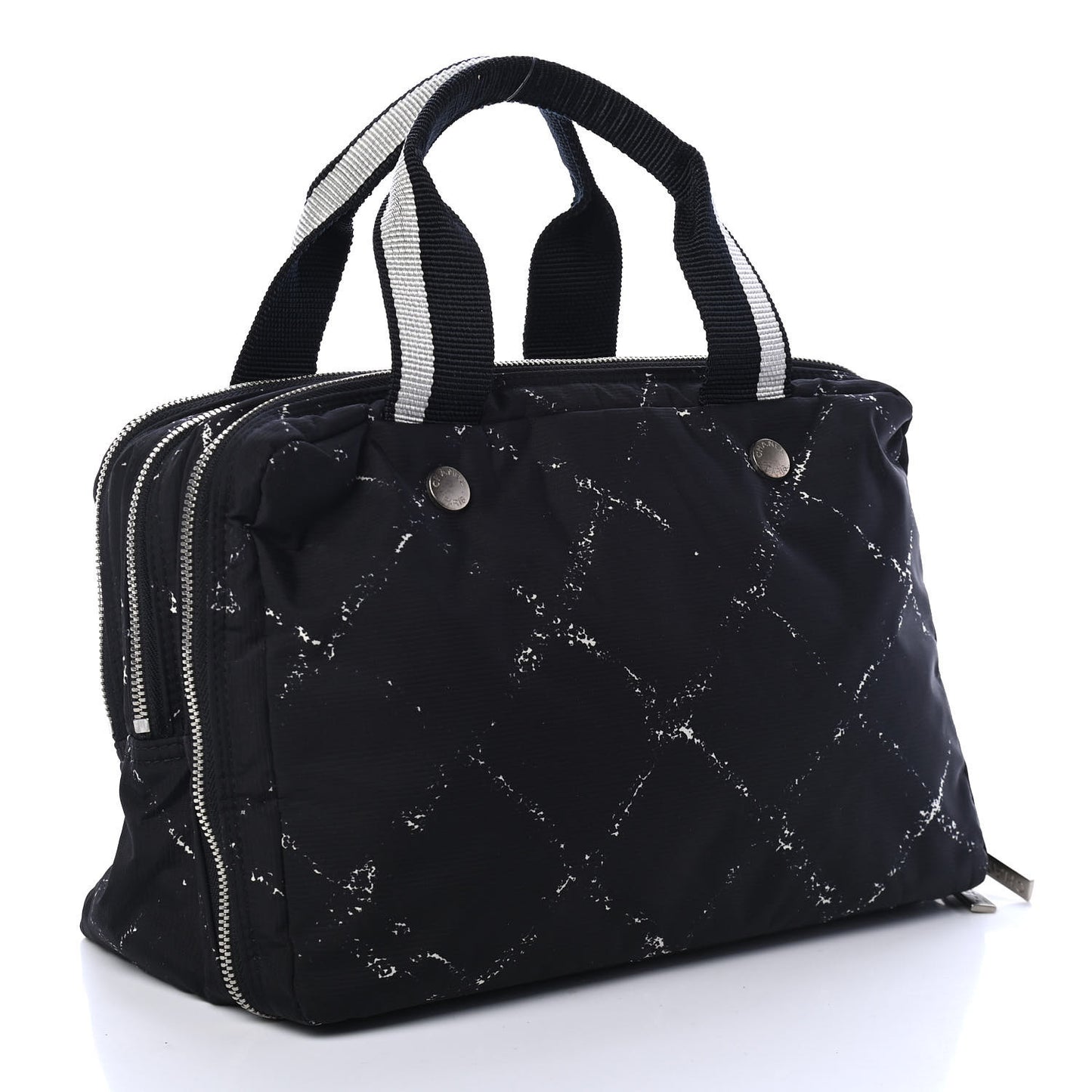 Nylon Travel Duffel Bag Black