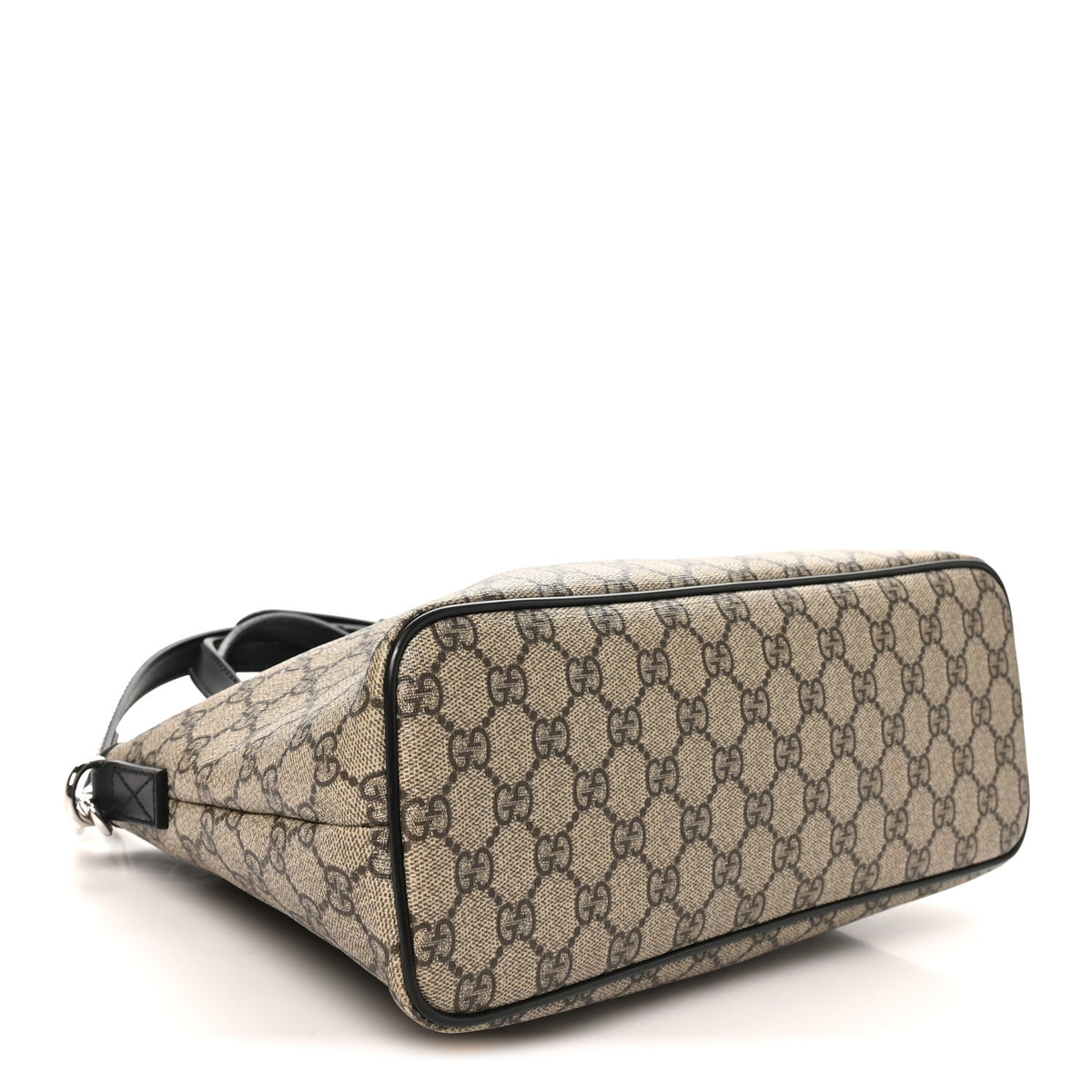 Gucci GG Supreme Monogram Small Zippered Tote Dark Brown 4 of 10