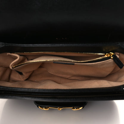 Gucci Azalea Calfskin Horsebit 1955 Shoulder Bag Black 5 of 9