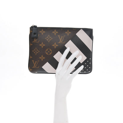 Louis Vuitton Monogram Stripes Pochette Plate PM 2 of 7