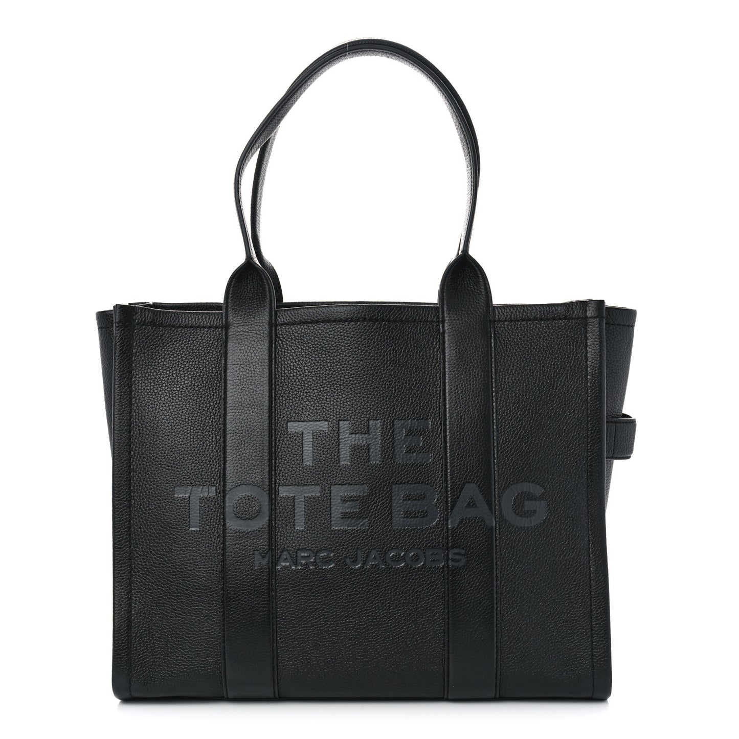 Grained Calfskin Large The Tote Bag Black