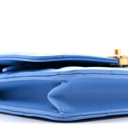 Chanel Lambskin Quilted Chanel 19 Wallet On Chain WOC Blue 10 of 15