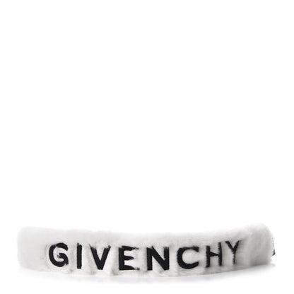 Givenchy Faux Fur Logo Bag Strap White 1 of 6