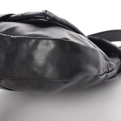 Chanel Glazed Caviar Flap Hobo Dark Grey 7 of 10