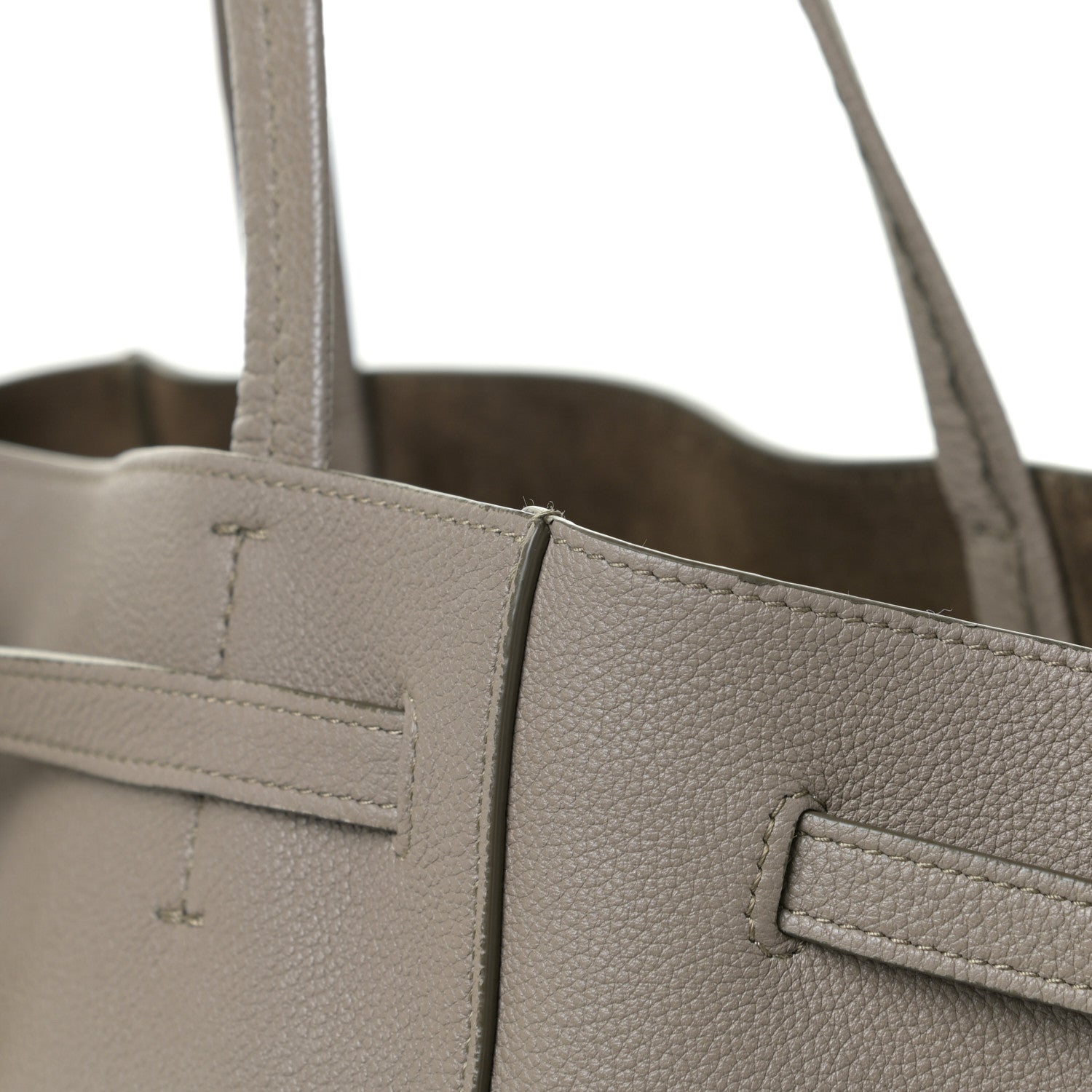 Celine Soft Grained Calfskin Medium Belt Cabas Phantom Taupe 13 of 15