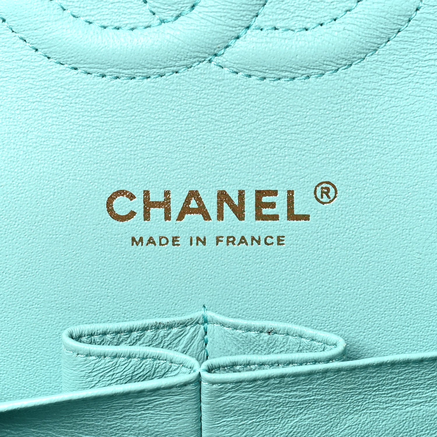 Chanel Caviar Quilted Medium Double Flap Light Blue 6 of 10