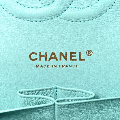 Chanel Caviar Quilted Medium Double Flap Light Blue 6 of 10