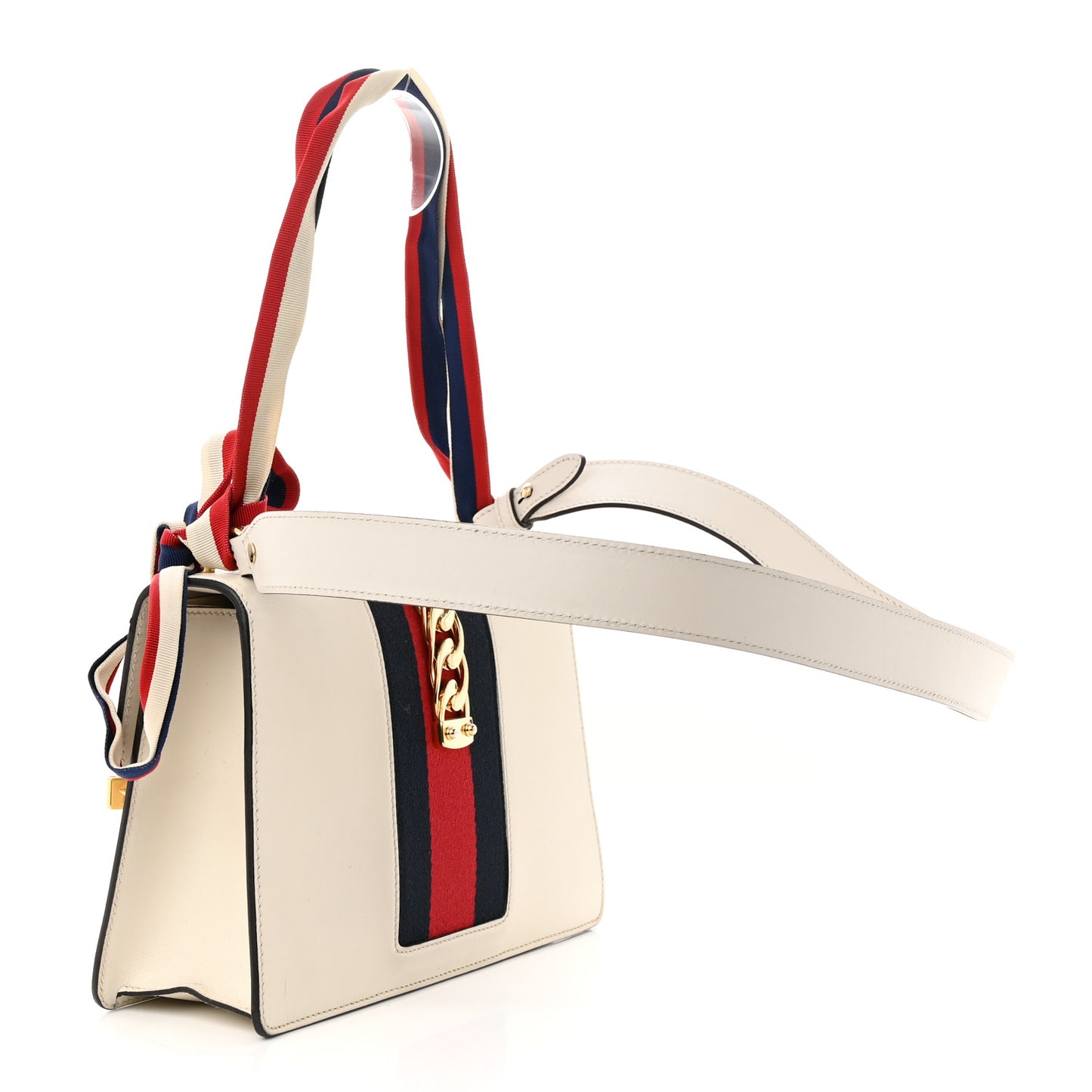 Calfskin Small Sylvie Shoulder Bag Off White