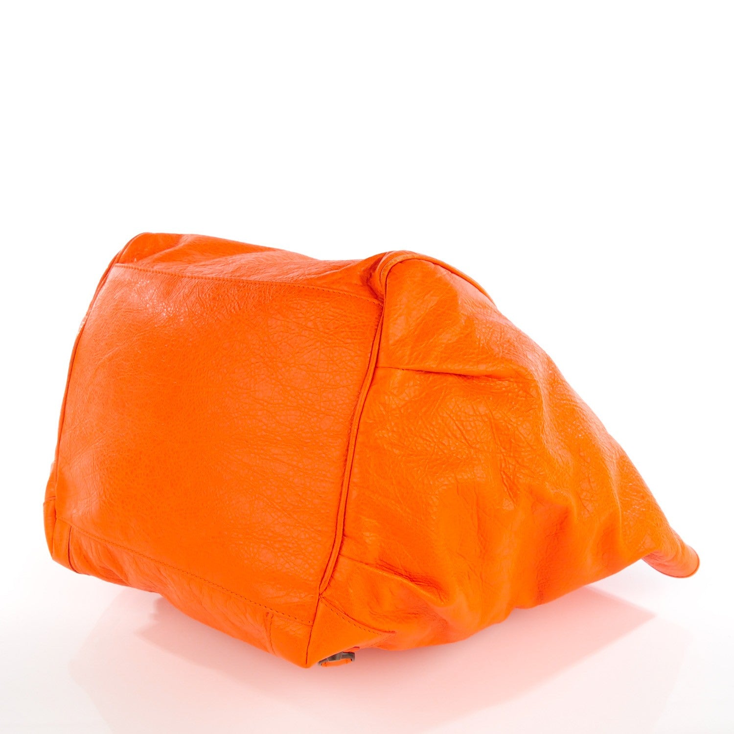 Balenciaga Agneau Classic Hardware S Sunday Tote Tangerine 6 of 10