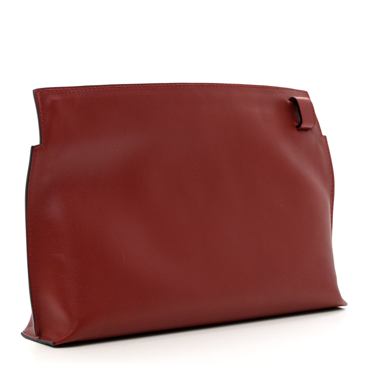 Calfskin T Pouch Dark Red