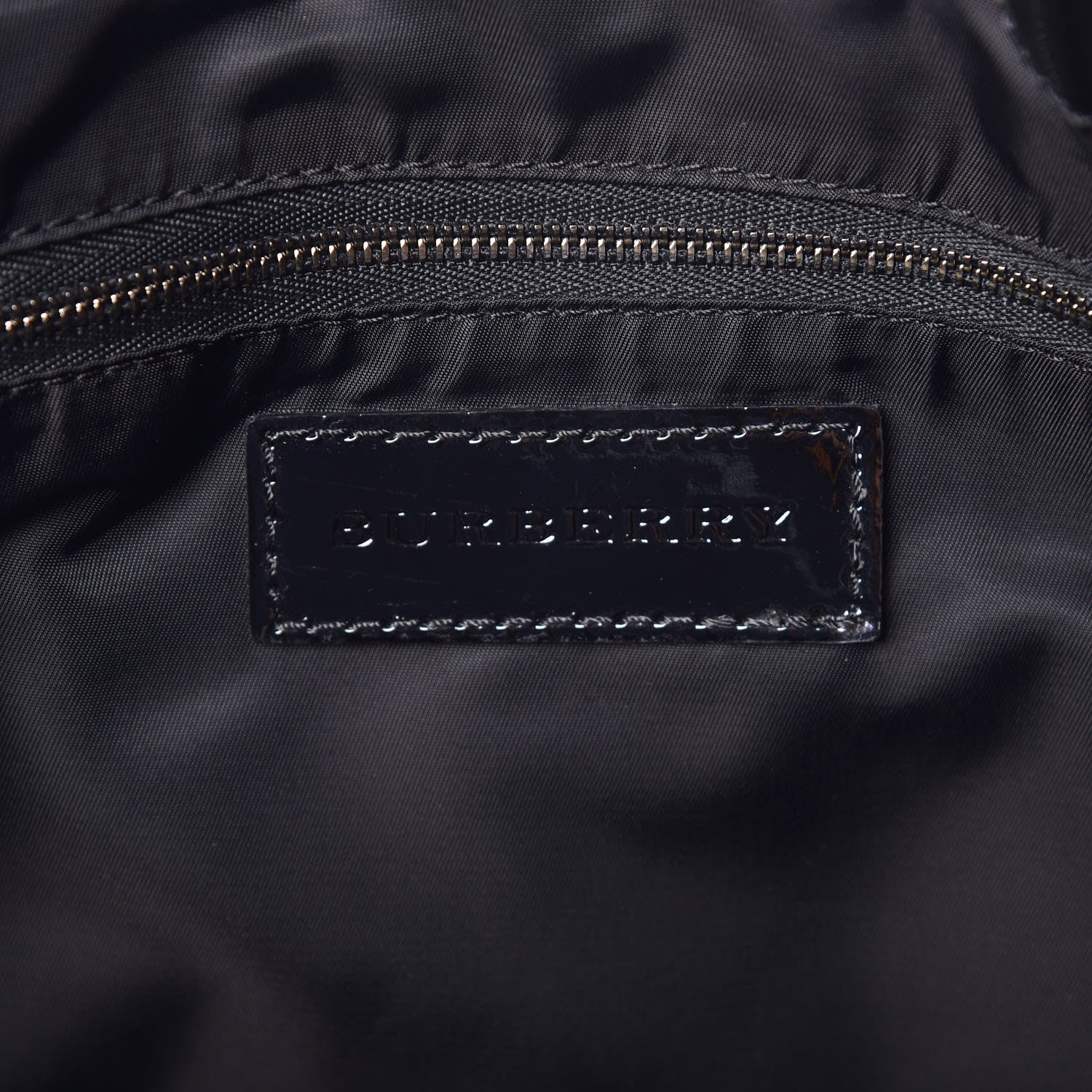 Burberry Patent Smoked Check Quilted Beaton Black 6 of 8