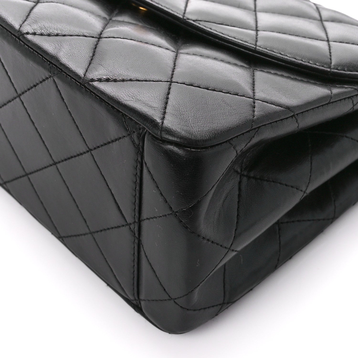 Chanel Lambskin Quilted CC Flap Shoulder Bag Black 11 of 11