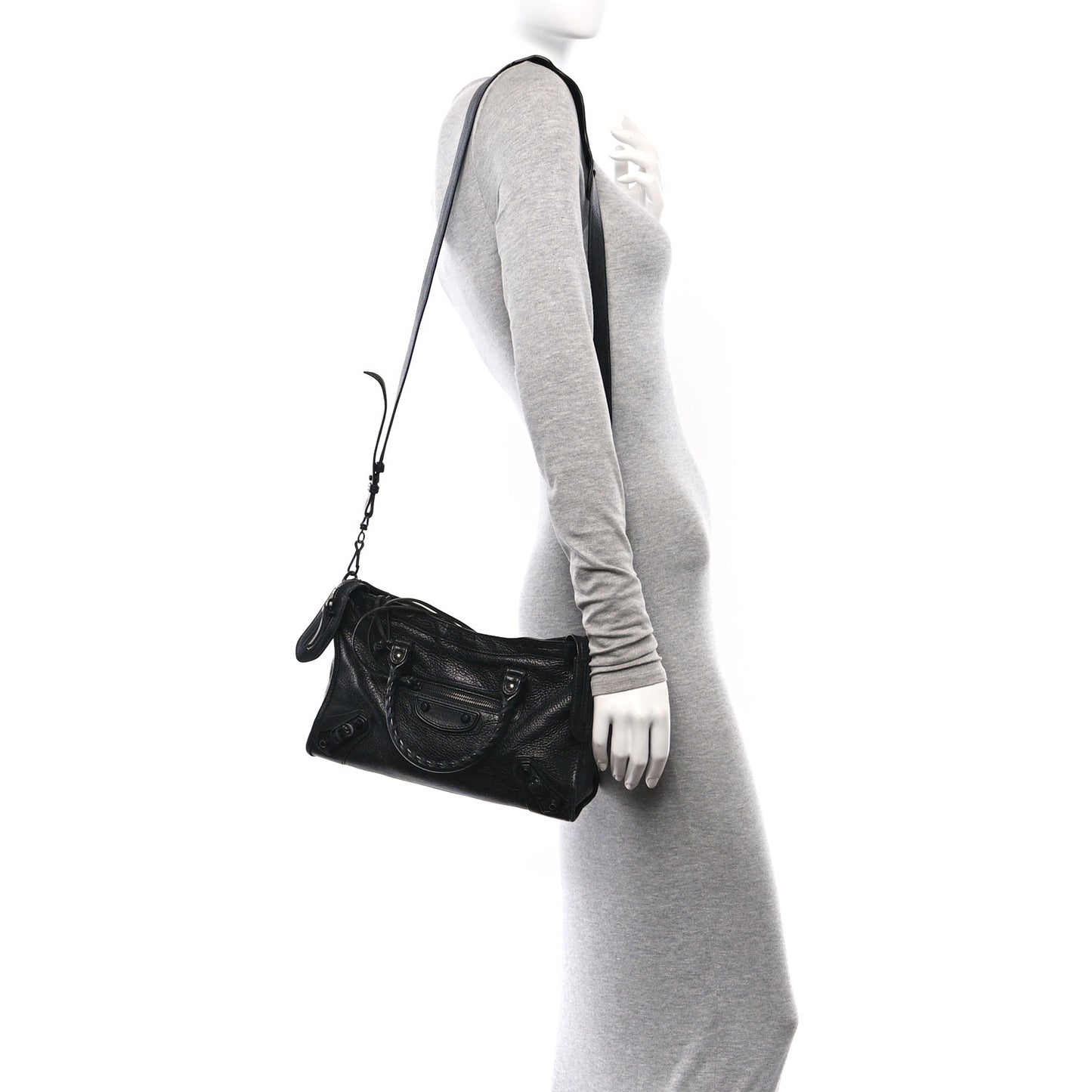 Chevre Black Metallic Edge Hardware S City Black