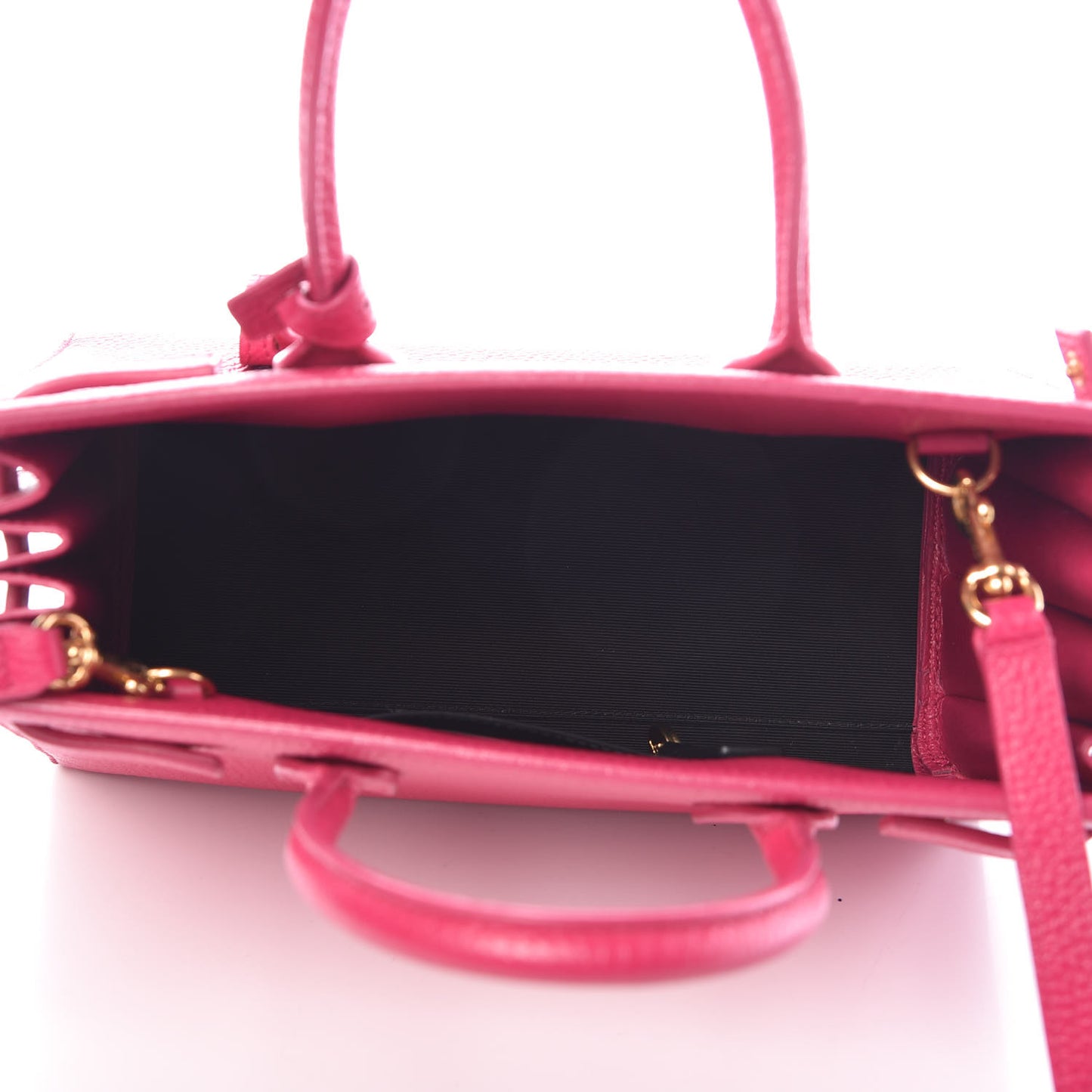 Grained Calfskin Baby Sac De Jour Lipstick Fuchsia