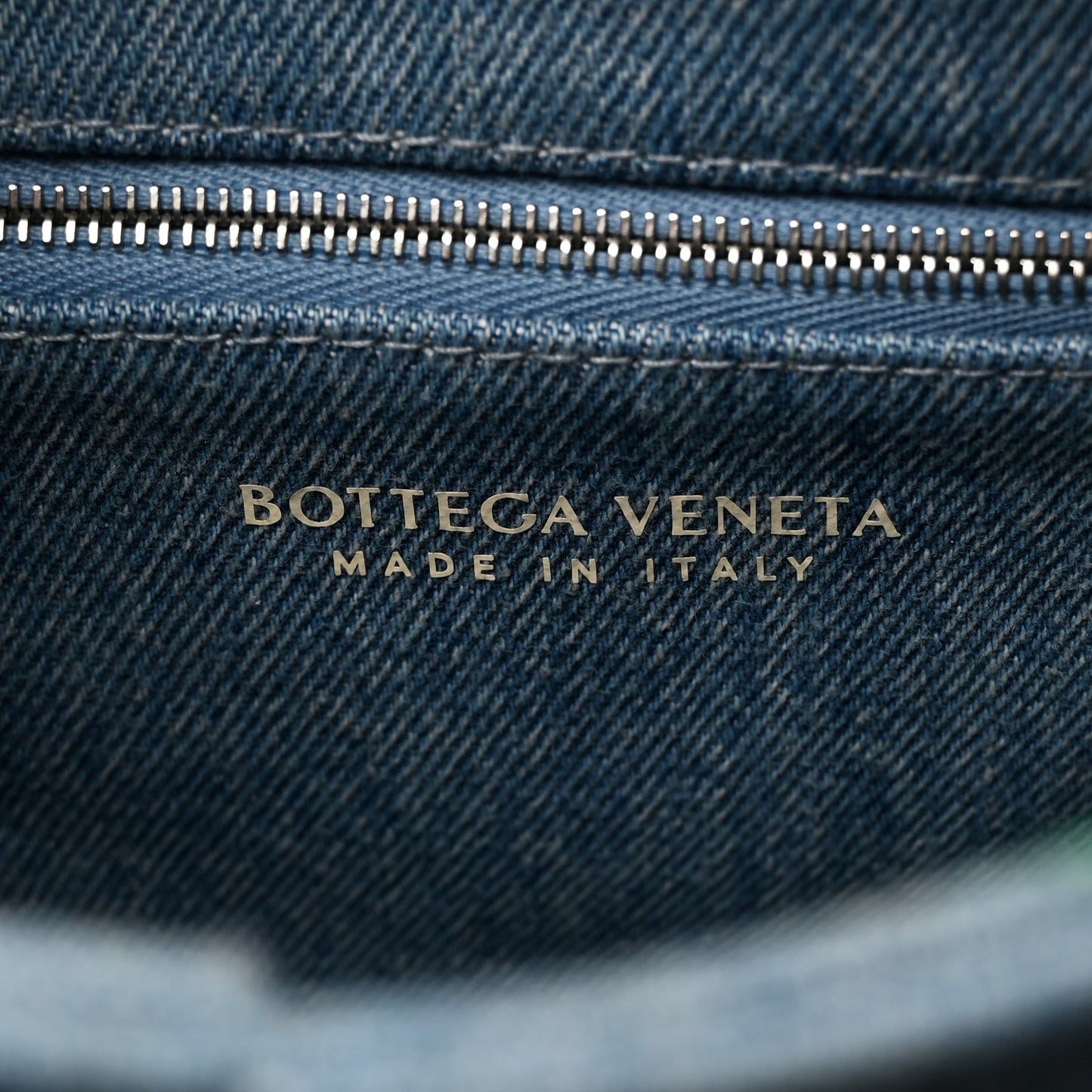 Denim Maxi Intrecciato Brick Cassette Bag Indigo