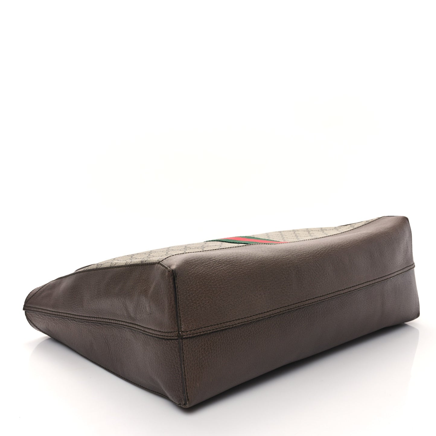 GG Supreme Monogram Web Ophidia Tote Brown