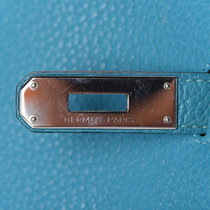 Hermes Taurillon Clemence Kelly Retourne 35 Bleu Izmir 14 of 33