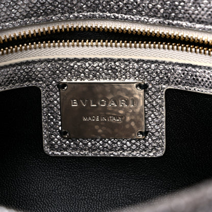 Bulgari Shiny Karung Matelasse Mini Serpenti Cabochon Crossbody Silver 6 of 8
