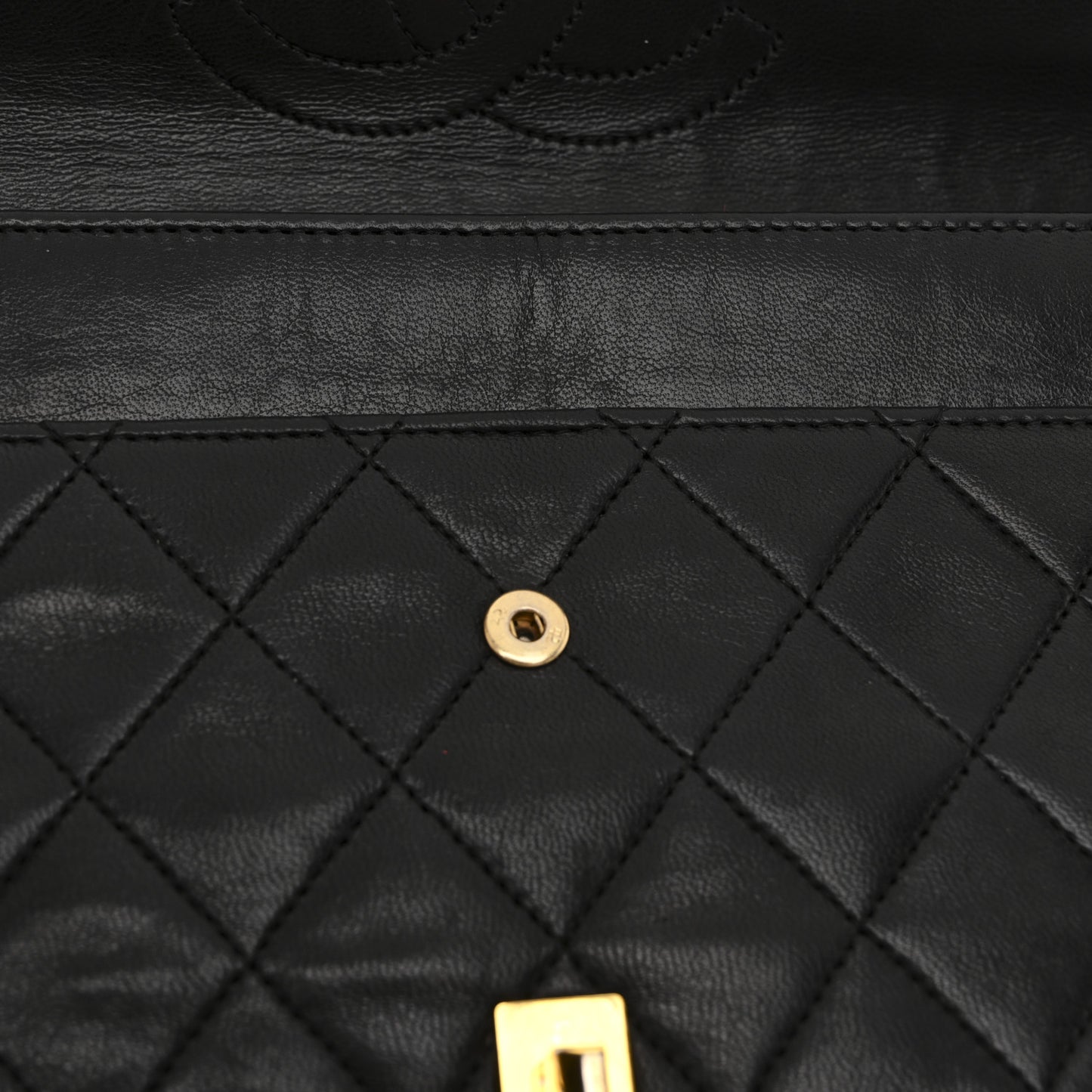 Lambskin Quilted Medium Double Flap Bijoux Chain Black