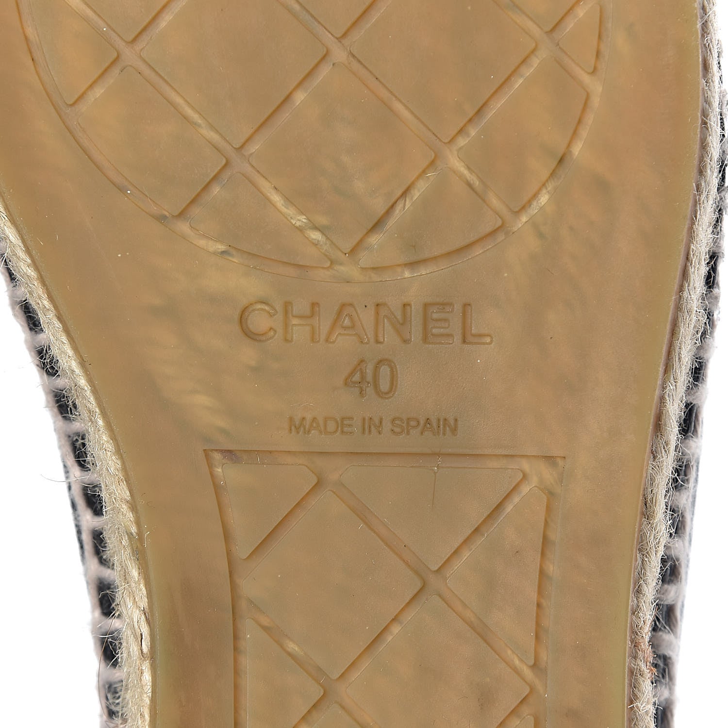 Chanel Grained Calfskin CC Espadrilles 40 Black 9 of 9