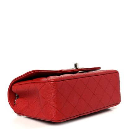 Chanel Caviar Quilted Mini Rectangular Flap Red 4 of 11