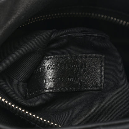 Saint Laurent Lambskin Quilted Toy Loulou Puffer Monogram Chain Satchel Black 7 of 11