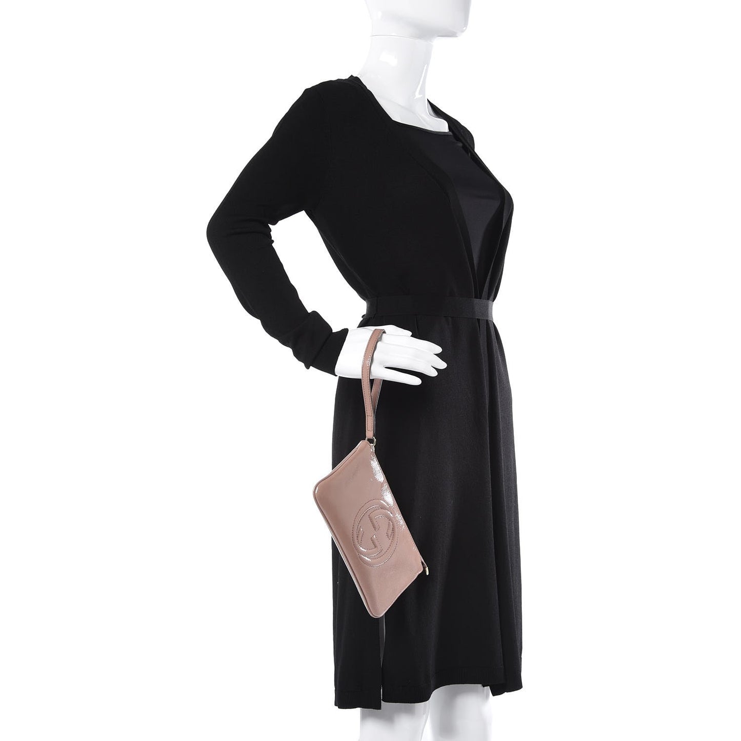 Patent Soho Wristlet Dark Cipria