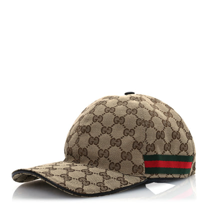 Gucci Monogram Web Baseball Hat M Beige Cocoa 1 of 12