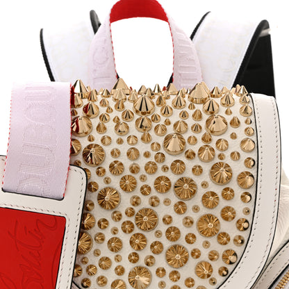 Christian Louboutin Calfskin Spiked Small Explorafunk Backpack White 8 of 12