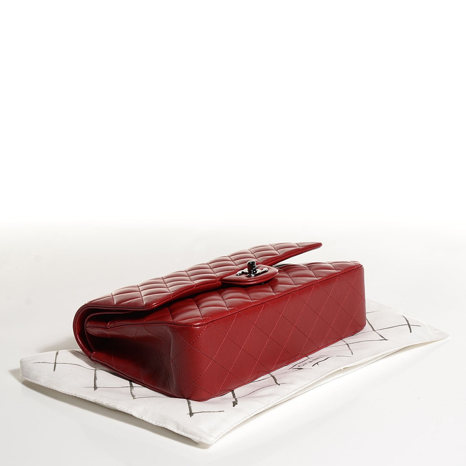 Chanel Lambskin Quilted Medium Double Flap Red 4 of 9