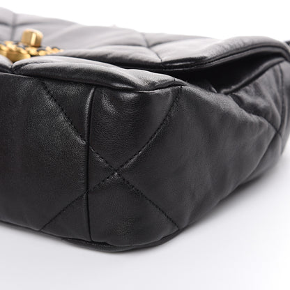 Chanel Lambskin Quilted Medium 19 Flap Black 9 of 11