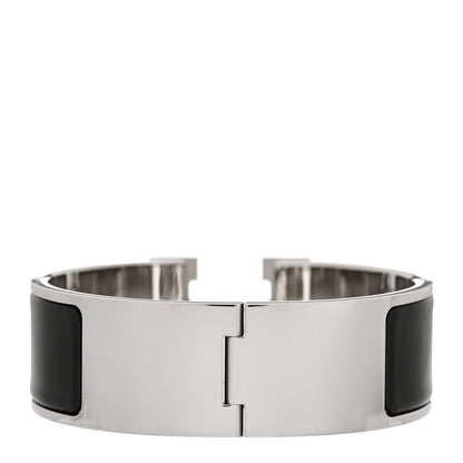 Hermes Enamel Wide Clic Clac H Bracelet PM Black 2 of 4