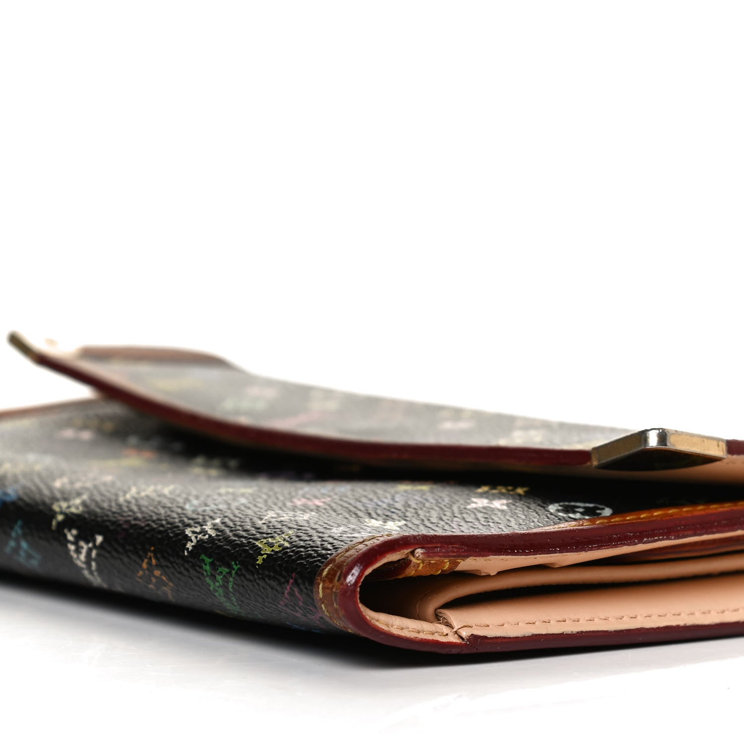 Louis Vuitton Monogram Multicolor Porte Tresor International Wallet Black 9 of 12