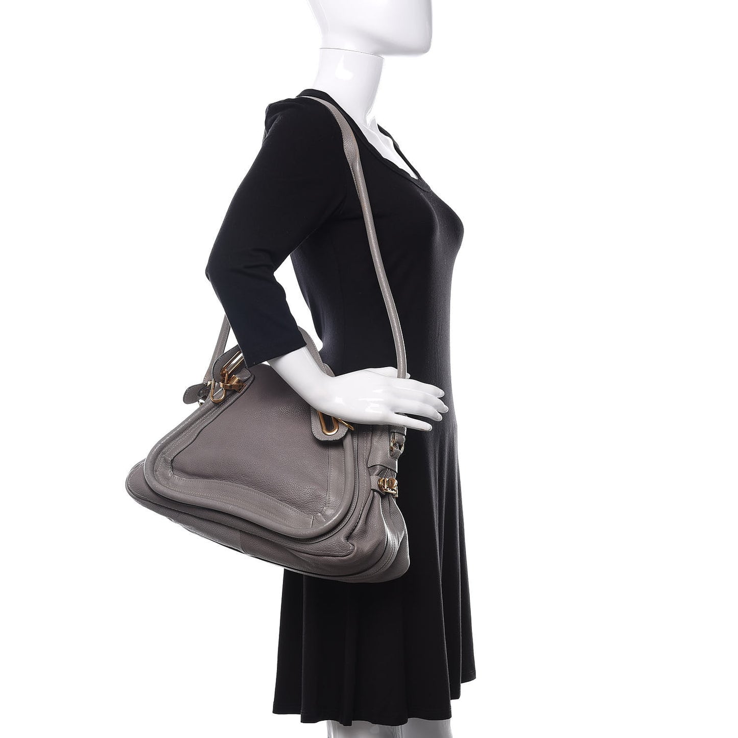 Calfskin Medium Paraty Cashmere Grey