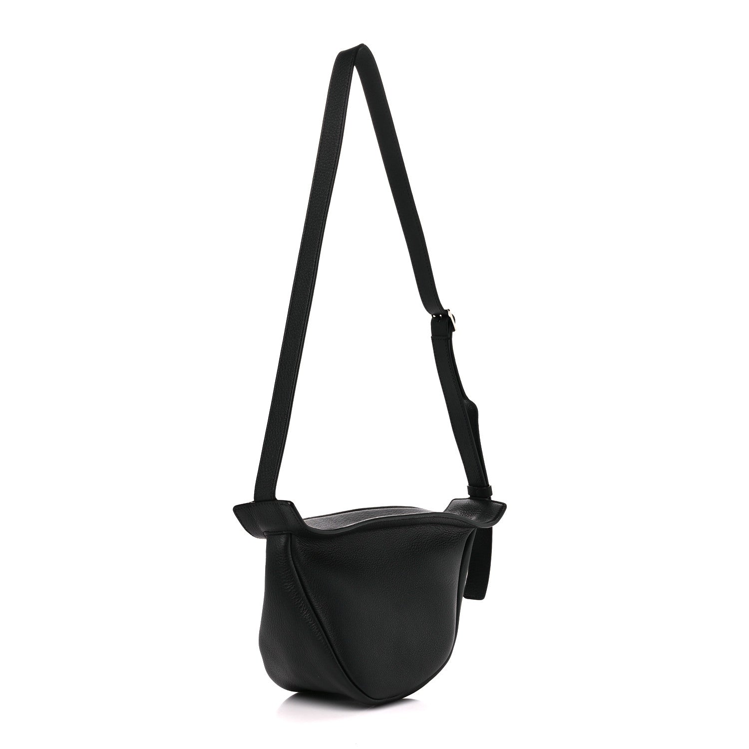The Row Grained Calfskin Small Slouchy Banana Bag Black 3 of 10