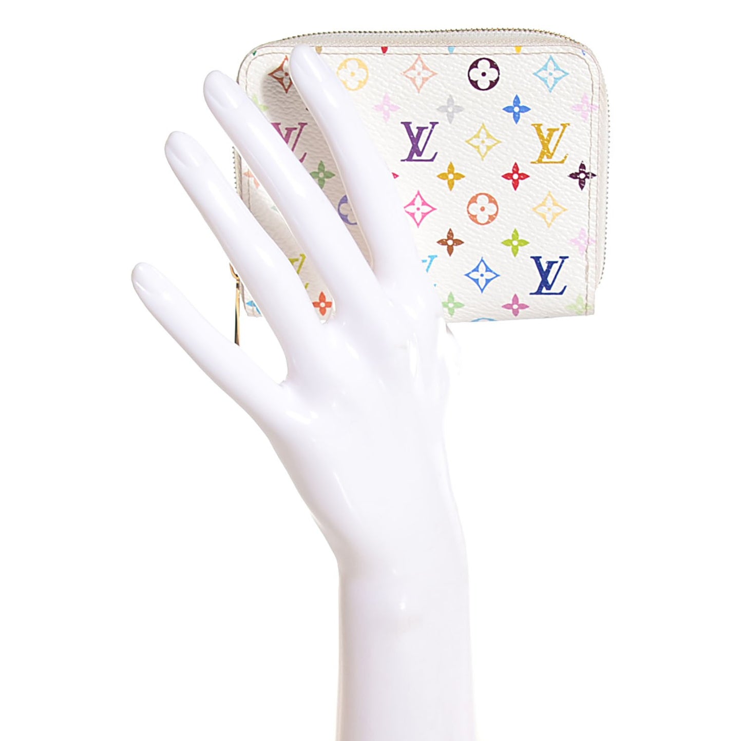 Monogram Multicolor Zippy Coin Purse White