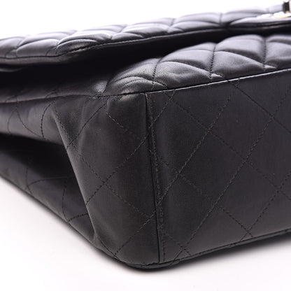 Chanel Lambskin Quilted Maxi Double Flap Black 8 of 22
