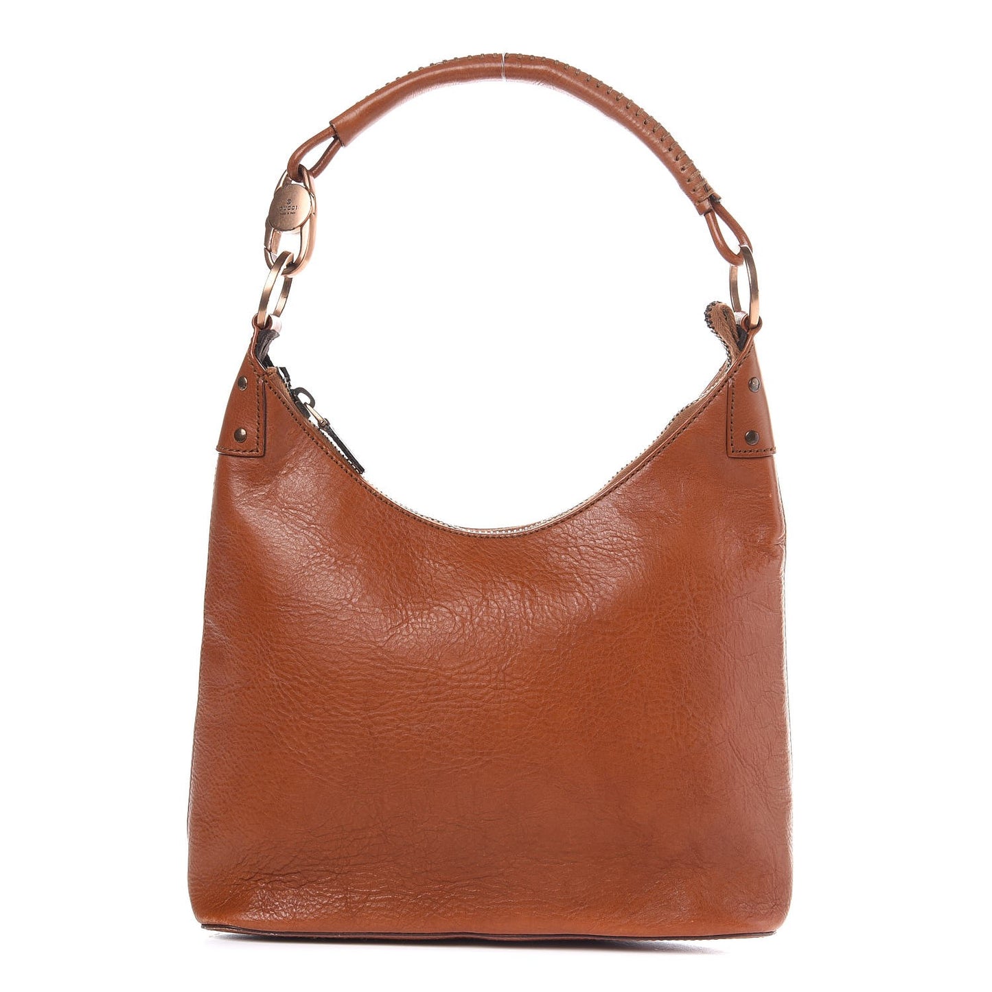 Pebbled Calfskin Hobo Brown
