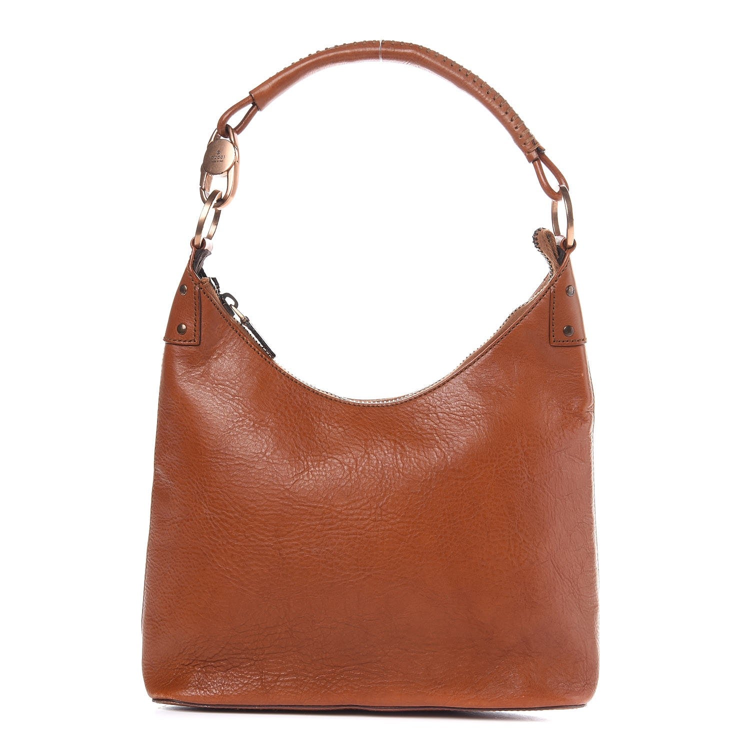 Gucci Pebbled Calfskin Hobo Brown 1 of 11