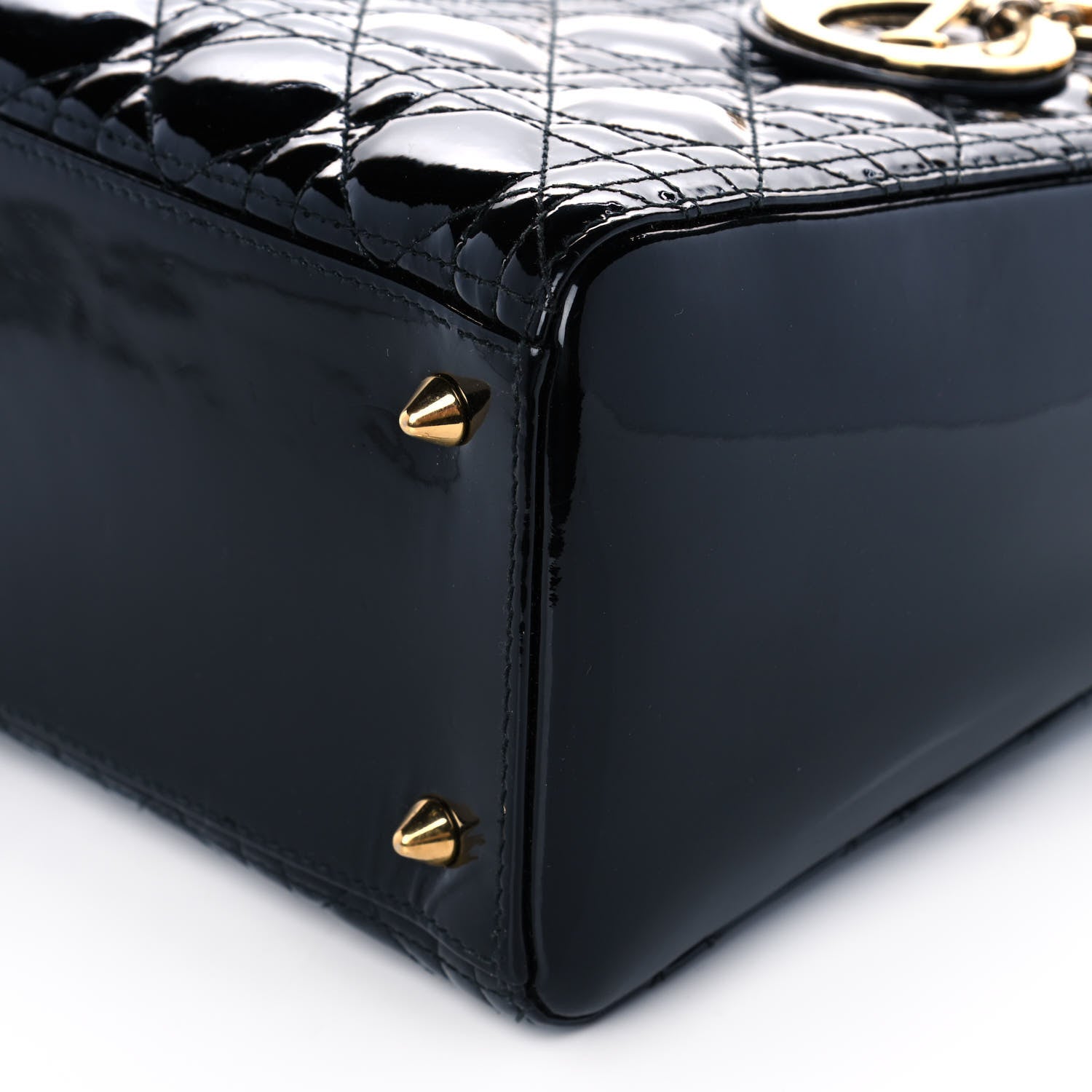 Christian Dior Patent Cannage Medium Lady Dior Black 10 of 12